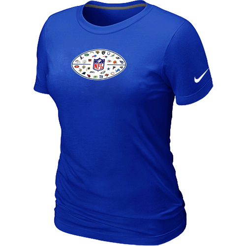 Nike NFL 32 Teams Logo Collection Locker Room Women T Shirt Blue