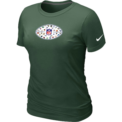 Nike NFL 32 Teams Logo Collection Locker Room Women T Shirt D.Green