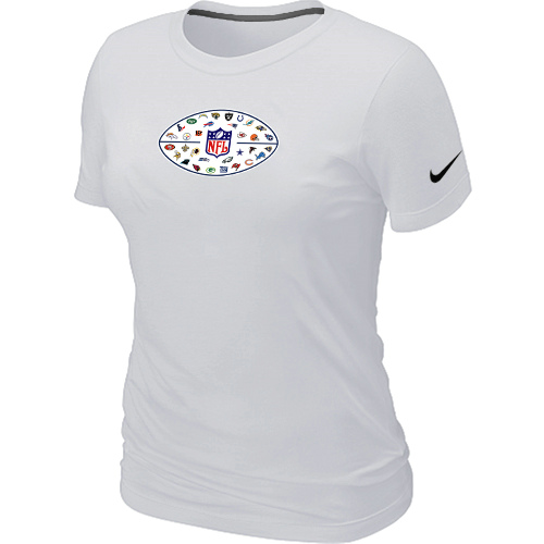 Nike NFL 32 Teams Logo Collection Locker Room Women T Shirt White