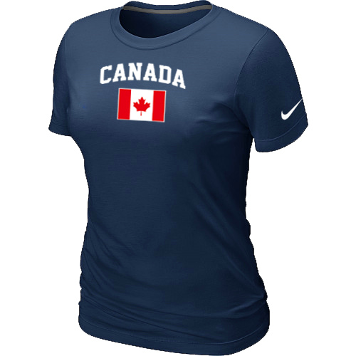 Nike 2014 Olympics Canada Flag Collection Locker Room Women T Shirt D.Blue
