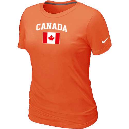 Nike 2014 Olympics Canada Flag Collection Locker Room Women T Shirt Orange