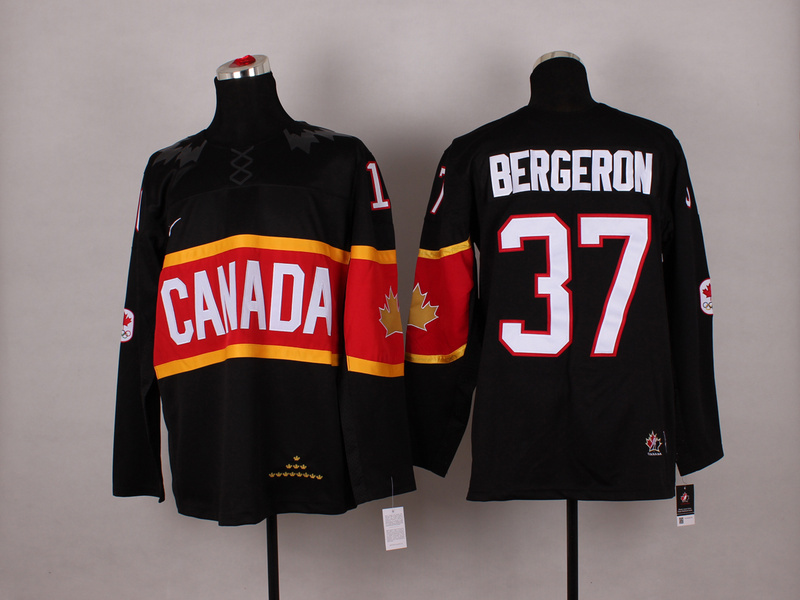 Canada 37 Bergeron Black 2014 Olympics Jerseys