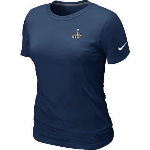 Nike Seattle Seahawks Super Bowl XLVIII Champions Trophy Collection Locker Room Women T Shirt D.Blue