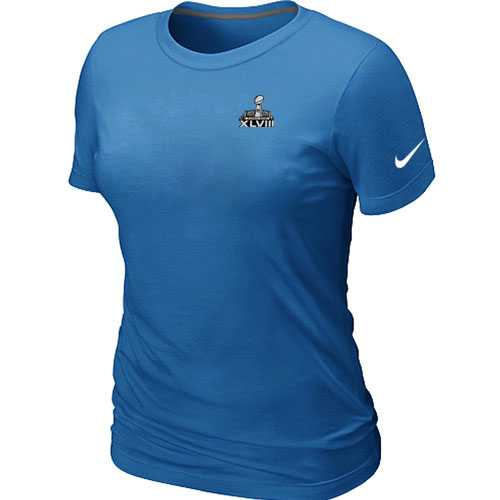 Nike Seattle Seahawks Super Bowl XLVIII Champions Trophy Collection Locker Room Women T Shirt L.Blue