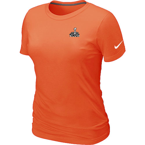 Nike Seattle Seahawks Super Bowl XLVIII Champions Trophy Collection Locker Room Women T Shirt Orange
