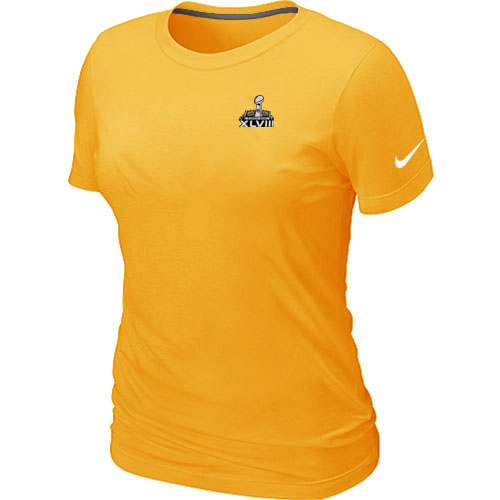 Nike Seattle Seahawks Super Bowl XLVIII Champions Trophy Collection Locker Room Women T Shirt Yellow