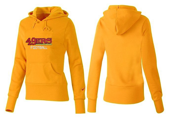 Nike 49ers Team Logo Yellow Women Pullover Hoodies 03