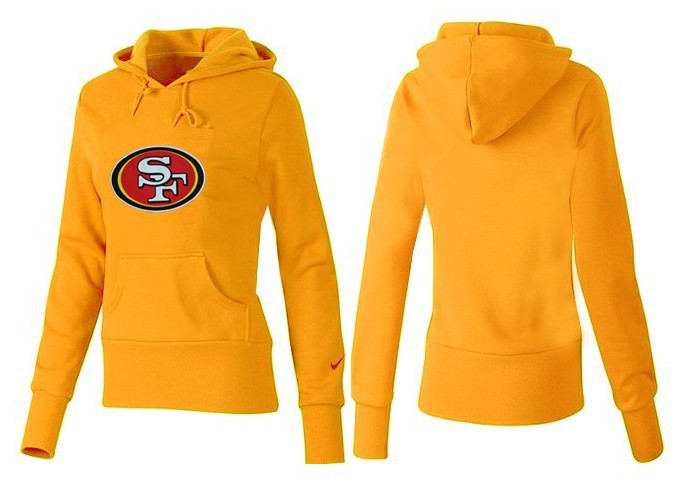 Nike 49ers Team Logo Yellow Women Pullover Hoodies 04