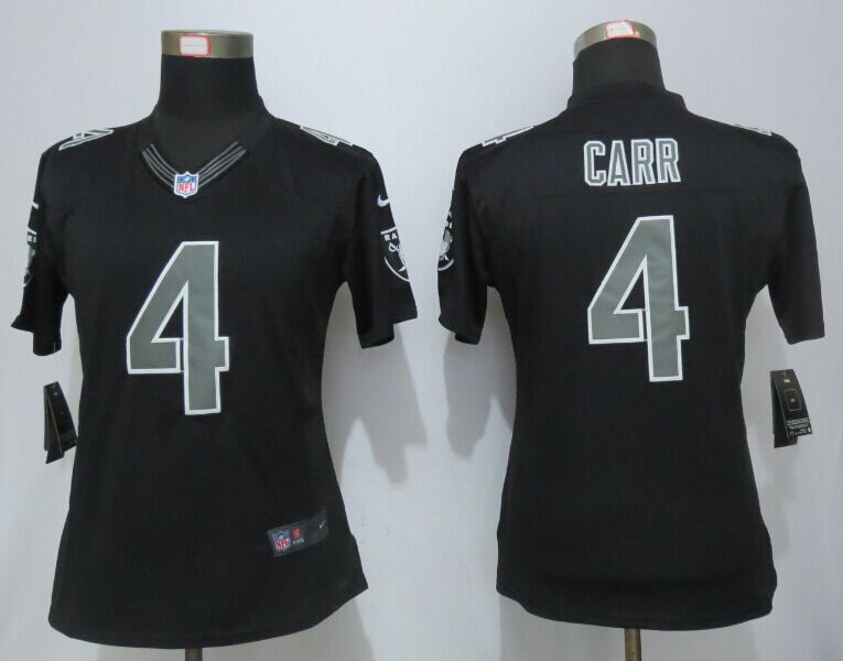 Nike Raiders 4 Derek Carr Impact Black Women Limited Jersey