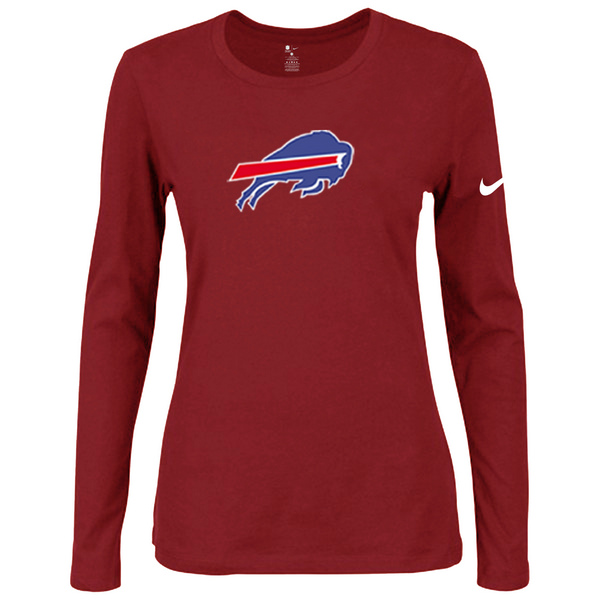 Nike Buffalo Bills Women's Of The City Long Sleeve Tri Blend T Shirt Red