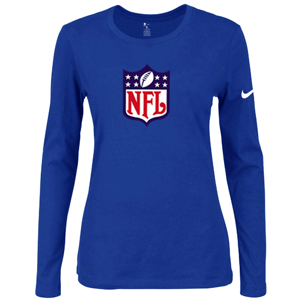 Nike NFL Logo Women's Of The City Long Sleeve Tri Blend T Shirt Blue