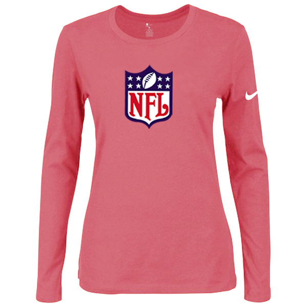 Nike NFL Logo Women's Of The City Long Sleeve Tri Blend T Shirt Pink