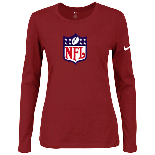 Nike NFL Logo Women's Of The City Long Sleeve Tri Blend T Shirt Red