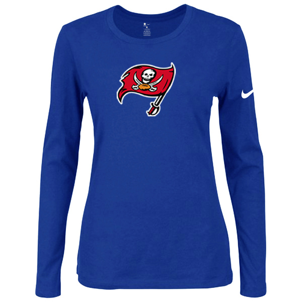 Nike Tampa Bay Buccaneers Women's Of The City Long Sleeve Tri Blend T Shirt Blue