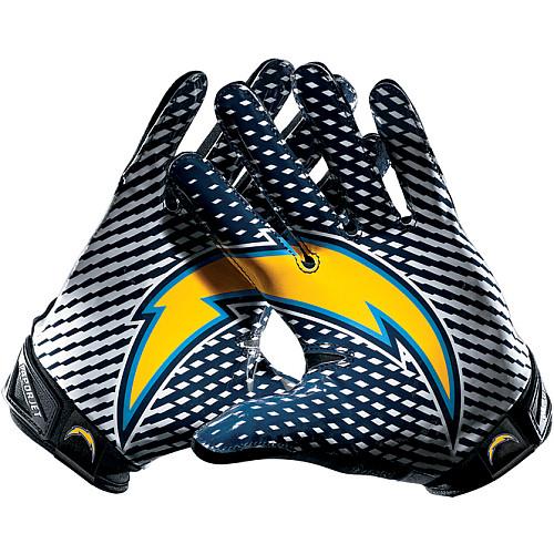Men's Nike San Diego Chargers Vapor Jet 2.0 Gloves