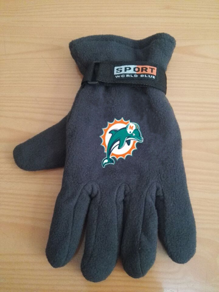 Dolphins Winter Velvet Warm Sports Gloves