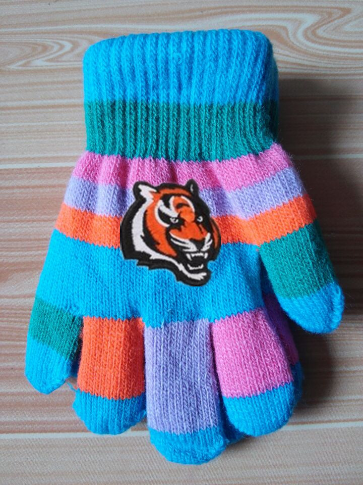 Bengals Kids Knit Gloves2