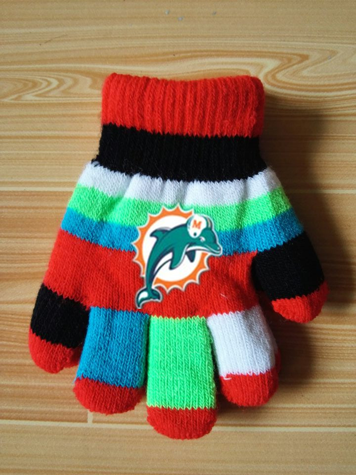 Dolphins Kids Knit Gloves6