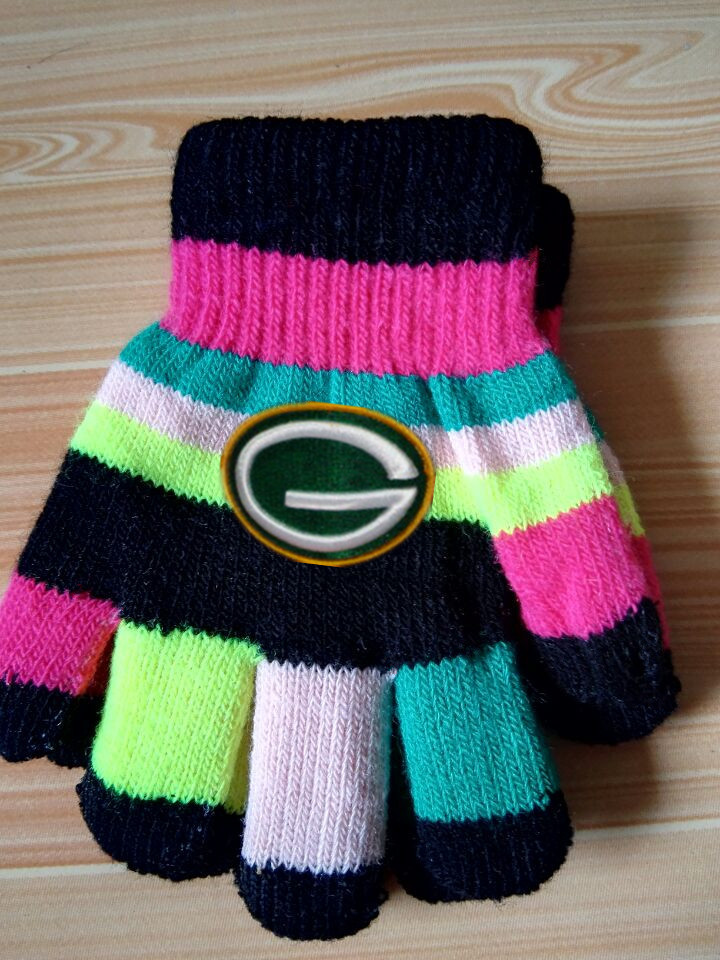 Packers Kids Knit Gloves3