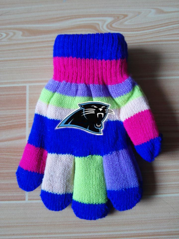 Panthers Kids Knit Gloves