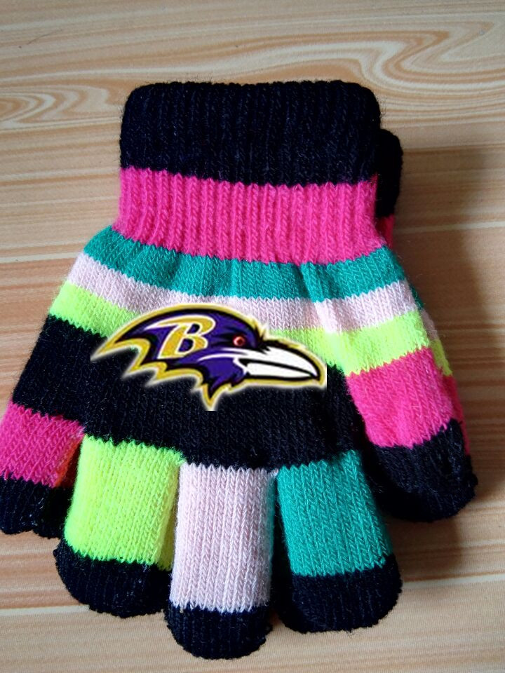 Ravens Kids Knit Gloves3