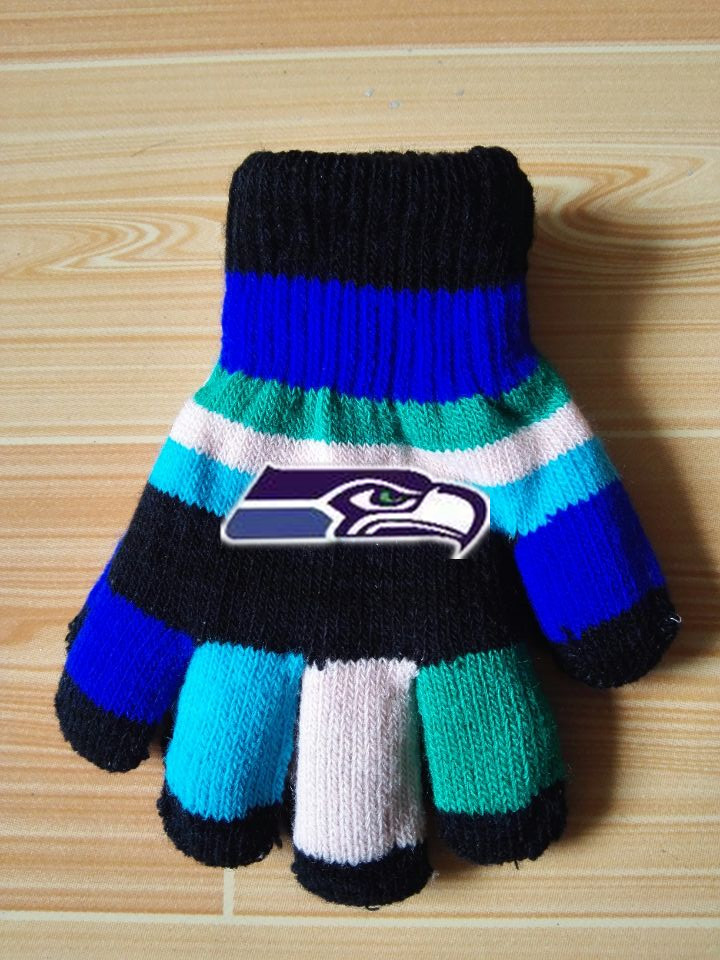 Seahawks Kids Knit Gloves6