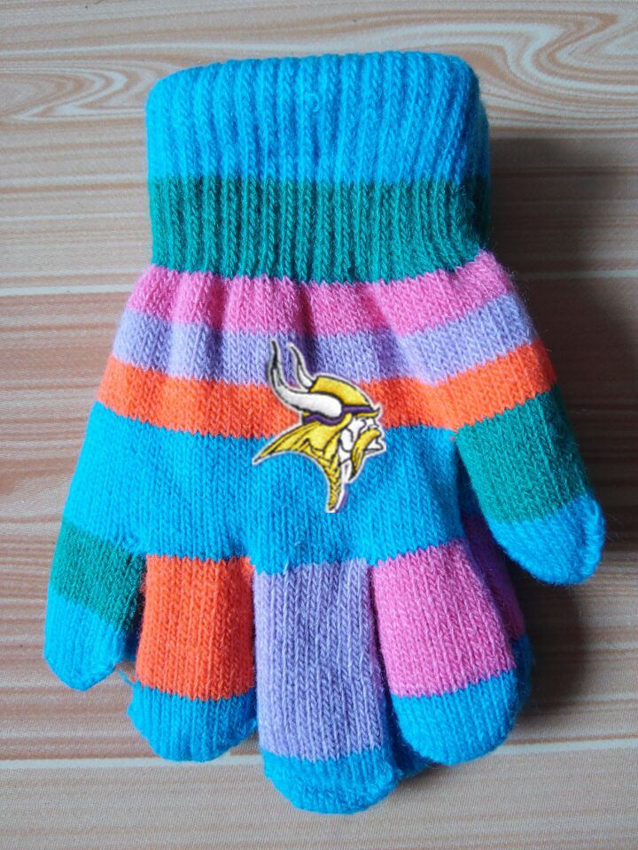 Vikings Kids Knit Gloves2