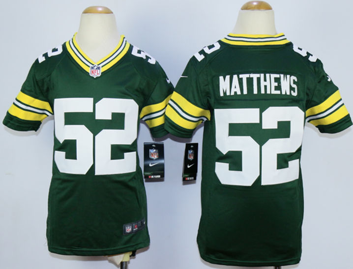 Nike Packers 52 Clay Matthews Green Youth Game Jersey