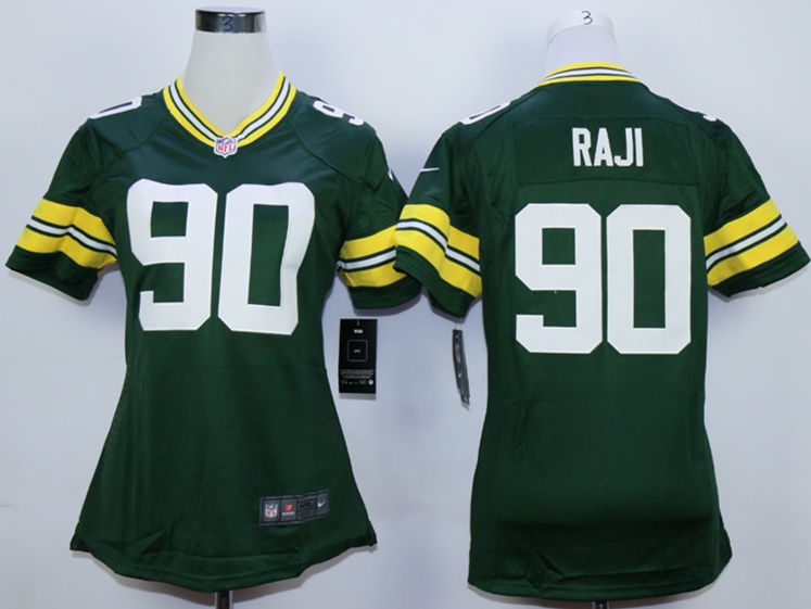 Nike Packers 90 B.J. Raji Green Women Game Jersey