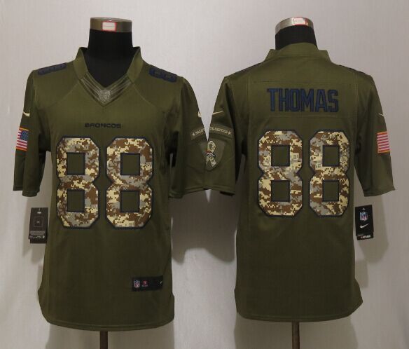 Nike Broncos 88 Demaryius Thomas Green Salute To Service Limited Jersey