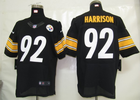 Nike Steelers 92 James Harrison Black Elite Jersey