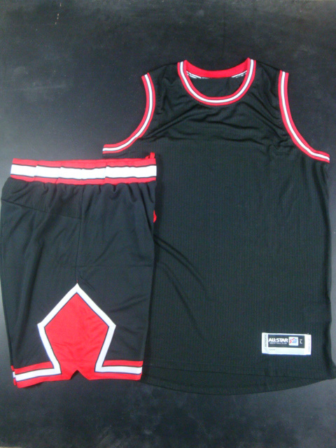 Bulls Blank Black Swingman Jersey(With Shorts)