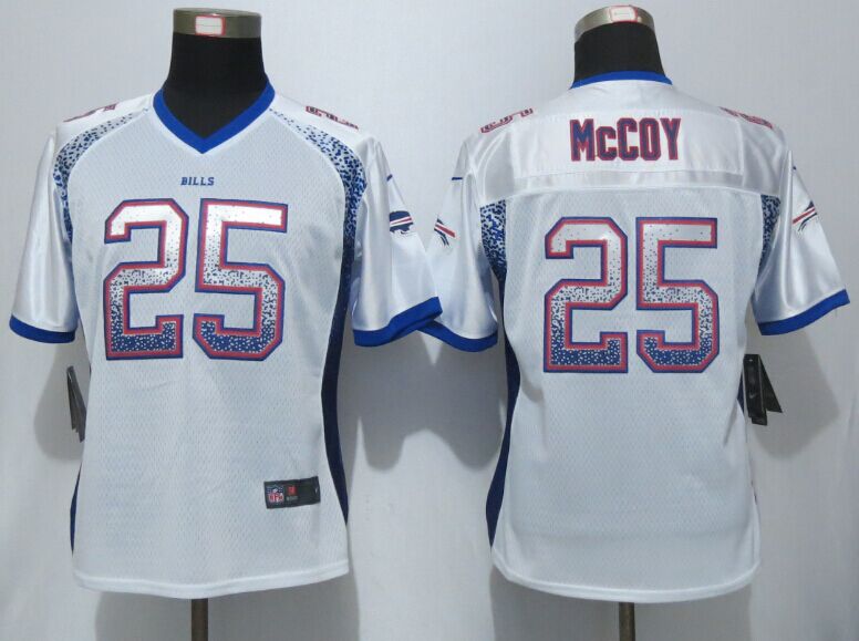 Nike Bills 25 LeSean McCoy White Drift Fashion Women Jersey