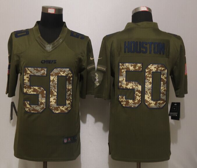 Nike Chiefs 50 Justin Houston Green Salute To Service Limited Jersey