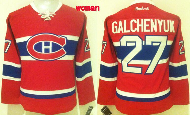 Canadiens 27 Alex Galchenyuk Red Women Jersey