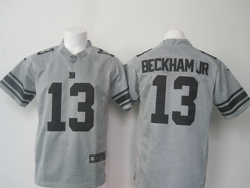 Nike Giants 13 Odell Beckham Jr Gray Gridiron Gray Limited Jersey