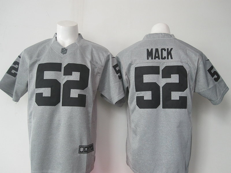Nike Raiders 52 Khalil Mack Gray Gridiron Gray Limited Jersey