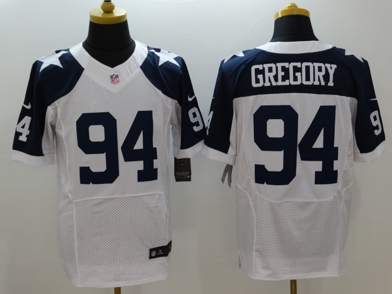 Nike Cowboys 94 Randy Gregory White Throwback Elite Jersey
