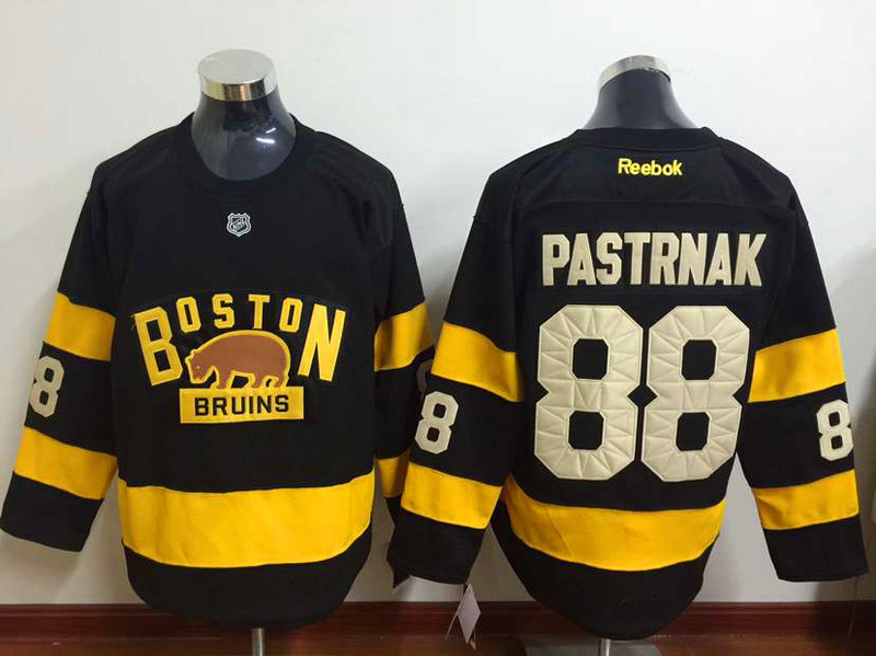 Bruins 88 David Pastrnak Black 2016 Winter Classic Reebok Jersey