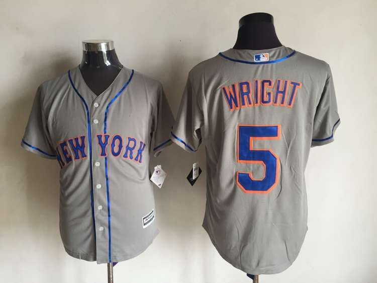 Mets 5 David Wright Grey New Cool Base Jersey