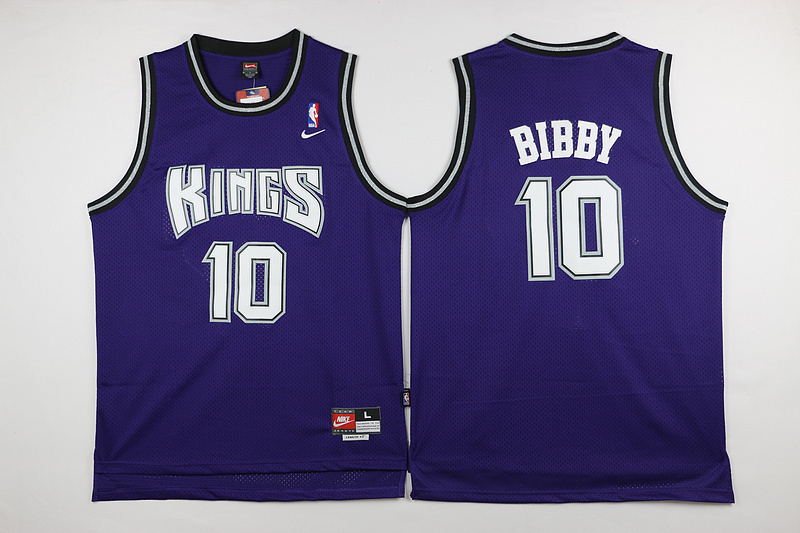 Kings 10 Mike Bibby Purple Nike Jersey