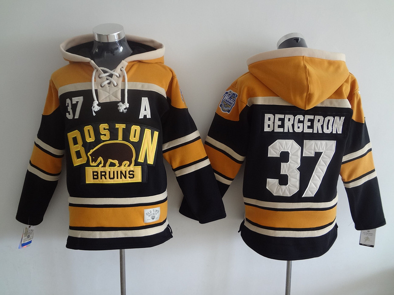 Bruins 37 Patrice Bergeron Black 2016 Winter Classic All Stitched Hooded Sweatshirt