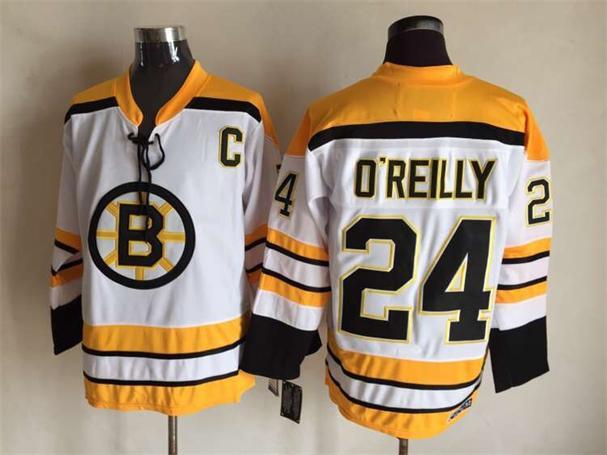 Bruins 24 Terry O'Reilly White CCM Jersey