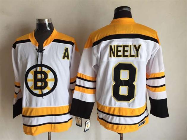 Bruins 8 Cam Neely White CCM Jersey