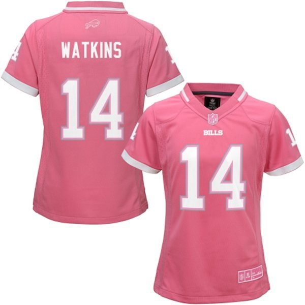Nike Bills 14 Sammy Watkins Pink Bubble Gum Women Game Jersey