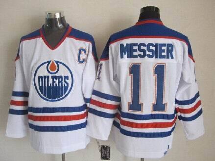 Oilers 11 Mark Messier White CCM Jersey