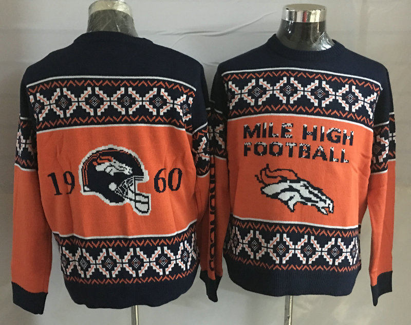 Denver Broncos Crew Neck Men's Ugly Sweater