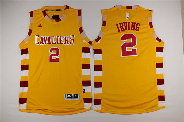 Cavaliers 2 Kyrie Irving Yellow Replica Jersey
