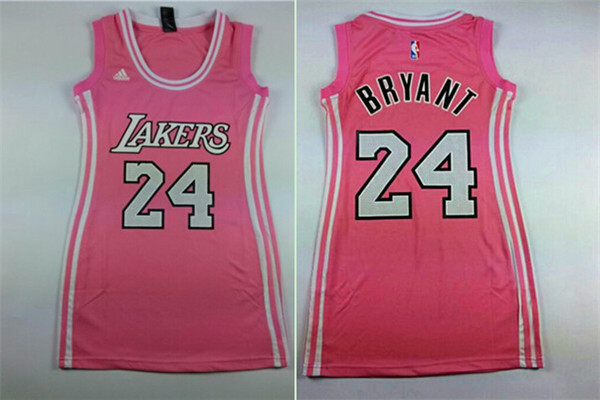 Lakers 24 Kobe Bryant Pink Women Jersey