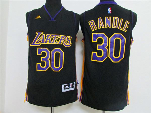 Lakers 30 Julius Randle Black Swingman Jersey